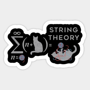 String Theory Cat Sticker